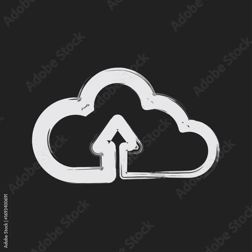 Hand Drawn Brush Stroke Dirty Art Symbol Icon Sign Isolated On White And Black Background  