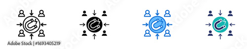 Customer Acquisition  Icon Set Multiple Style Collection