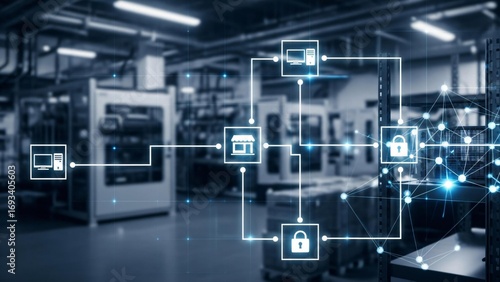 Wallpaper Mural Secure business operations with digital network connectivity Torontodigital.ca