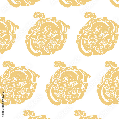 Chinese traditional Qin and Han Dynasty mythical beasts