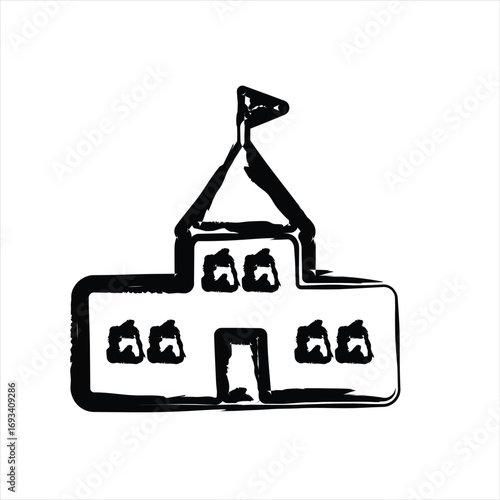 Brush Grunge Element Icon Hand Drawn Stroke For Creative Design And Illustration