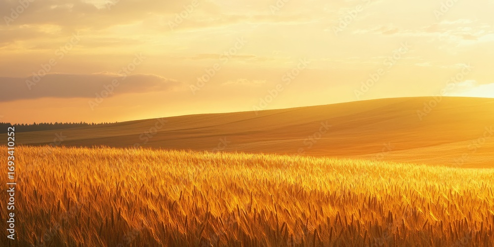 Obraz premium sunset over the field