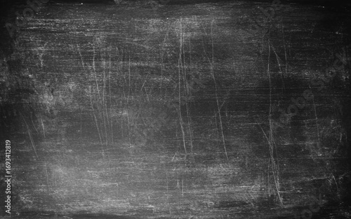 Old empty vintage daguerreotype photography for overlay. Chalk rubbed out on blackboard background
