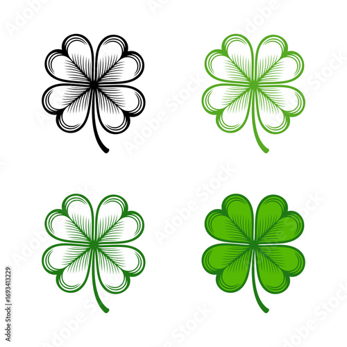 four leaf clover vector illustration