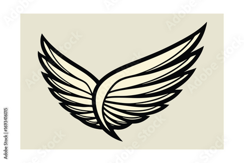 Wallpaper Mural wings vector bird design symbol icon fly Torontodigital.ca