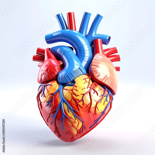 Wallpaper Mural 3D anatomical heart model (1) Torontodigital.ca