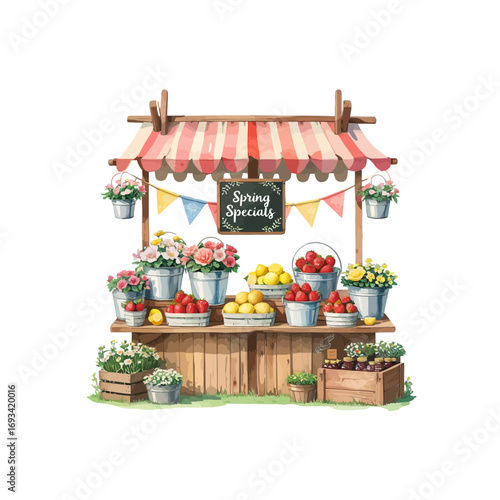 shop with flowers  , spring blooms , flower market , flower stall , flower pots with flowers , floral shop