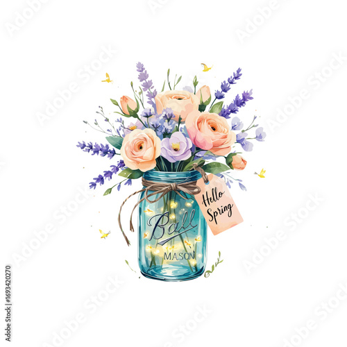 flowers in vase , glass vase , flowers with fairy lights , floral pot , hello spring flower vase