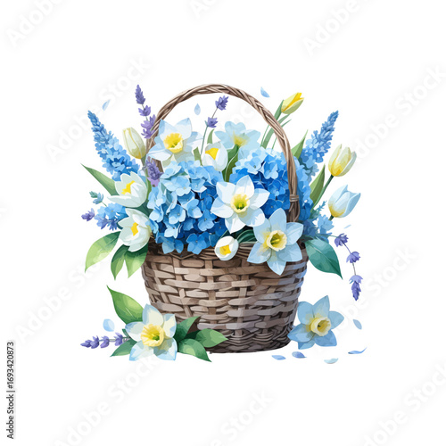 basket with flowers