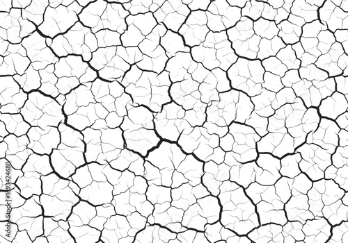 Abstract close up texture of cracked dry earth surface with intricate patterns and lines