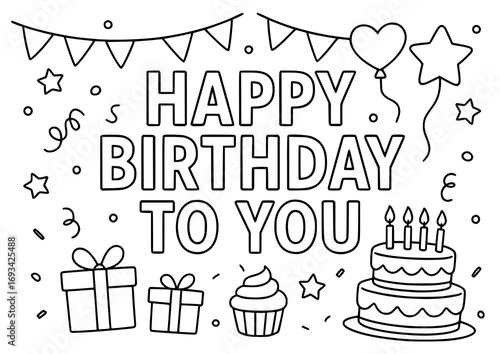 Fun birthday phrase coloring pages for kids! Includes creative birthday art activities and surprise-themed worksheets. Perfect printable for kindergarten to grade 3 classrooms or at-home fun.
