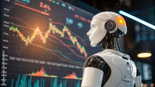 Ai insurance analytics robot finance stock market chart trading dashboard data technology fuels focus and insight