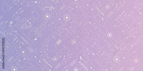 Futuristic Technology Circuit Board Background