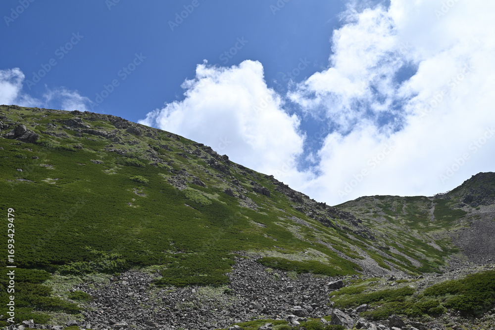 Obraz premium Climbing Mount Senjogatake Yamanashi, Japan