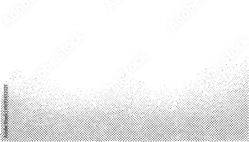 Halftone Texture Gradient: Black Dots on White Background, Pattern Effect
