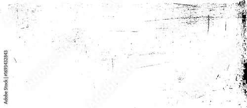 Scratched Grunge Urban Background Texture Vector. Dust Overlay Distress Grainy Grungy Effect. Distressed Backdrop Vector Illustration. Isolated Black on White Background. 