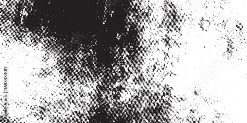 Monochrome Halftone Grunge Texture Distressed Dotted Overlay Background
