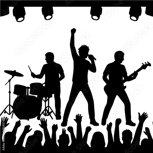 Rock Band on Stage