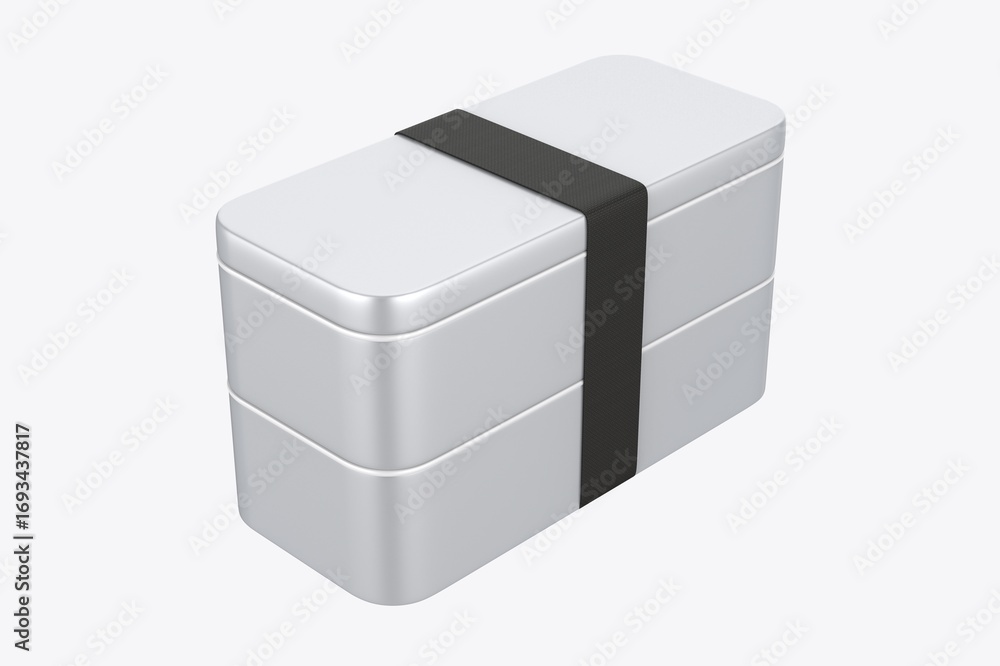 Fototapeta premium Matte Lunch Box Mockup isolated on white background. 3d illustration