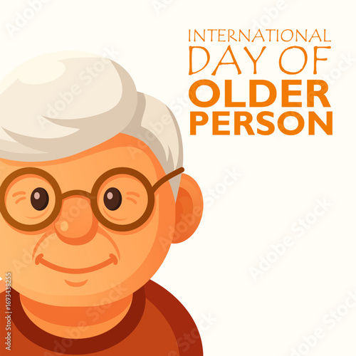 vector graphic of International Day of Older Persons ideal for International Day of Older Persons celebration