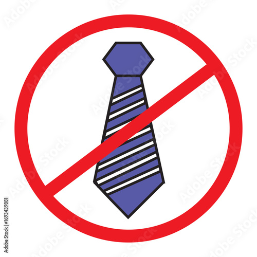 Blue Striped Tie with Red Slas