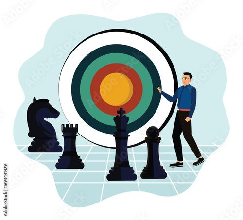Entrepreneurs plan business strategies towards success.