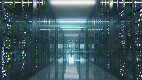 Technology big data cloud storage ai artificial intelligence data computer room