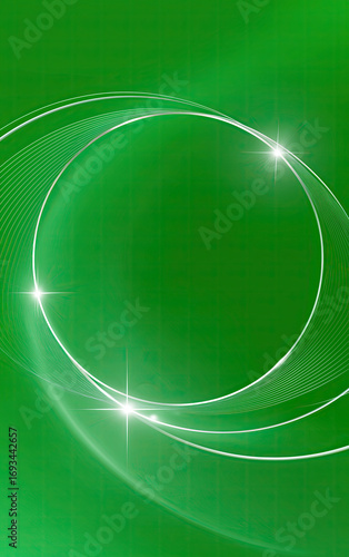 a vibrant green background with smooth gradients, giving it a polished, modern look.