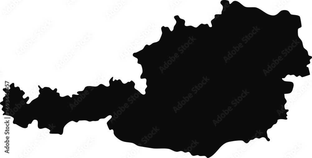 Fototapeta premium Vector map of austria
