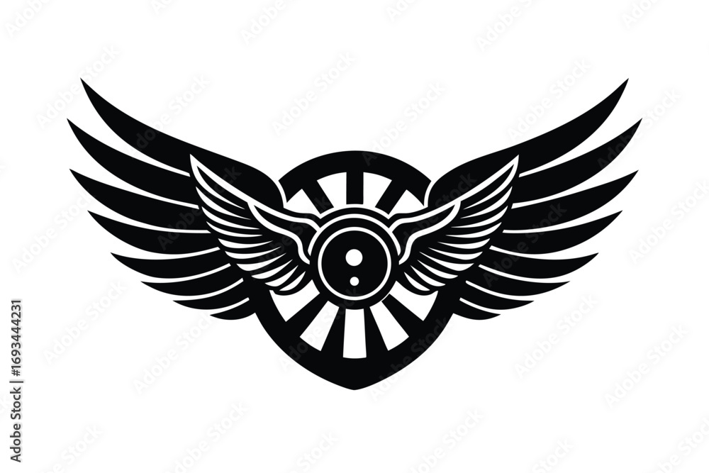 Obraz premium eagle with wings vector design icon art