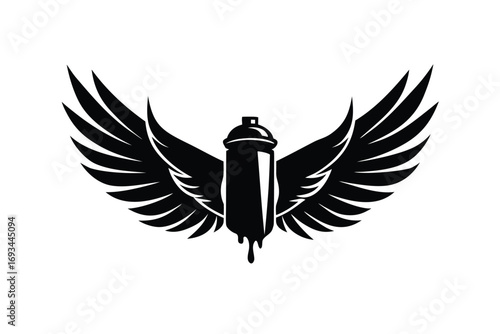 eagle with wings vector design icon