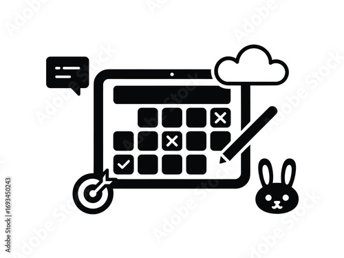 Achieve your goals with smart planning, task management, and goal setting using this modern digital calendar and productivity tools.