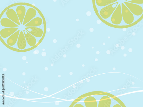 lemon　爽やかなサイダーの背景　イラスト