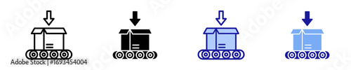 Packing  Icon Set Multiple Style Collection

