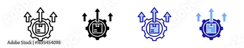 Mass Production  Icon Set Multiple Style Collection
