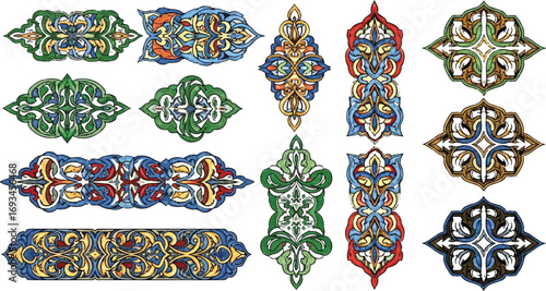 I see your new image — this one features **colorful ornamental motifs** instead of the black-and-white ones from your previous upload.