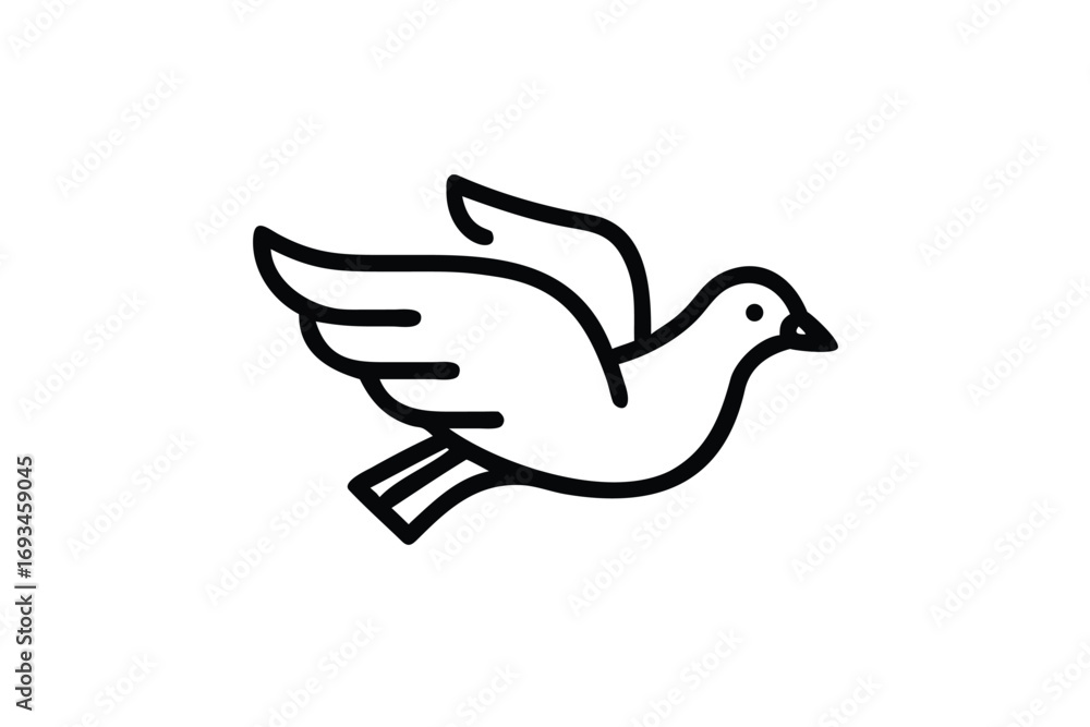 Obraz premium bird dove pigeon peace vector illustration animal vector design icon