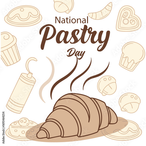 National Pastry Day Illustration