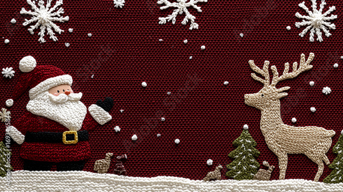 santa claus and christmas reindeer