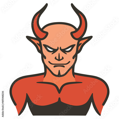 devil, costume, halloween, festival, vector, transparent background, demon, icon, evil, monster, horror, isolated, satan