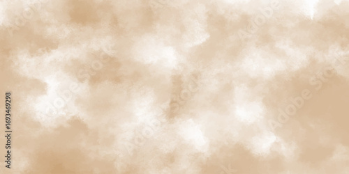Beige watercolor background. Brown color powder explosion texture. Abstract watercolor background with splashes. Hand painted watercolor paint art.	