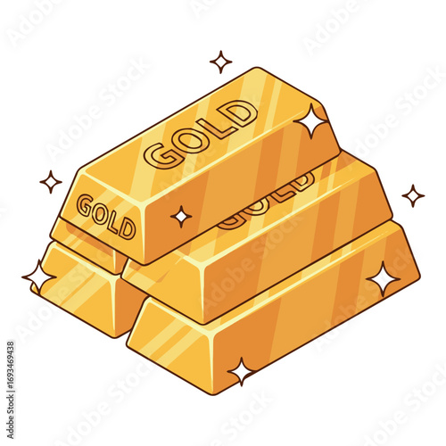 A sparkling stack of precious gold bullion bars, symbolizing wealth, investment, and financial security