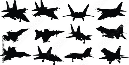 Fighter jet silhouette, military aircraft illustration, warplane vector, combat jet design, aviation graphic, air force, modern fighter, airplane shadow