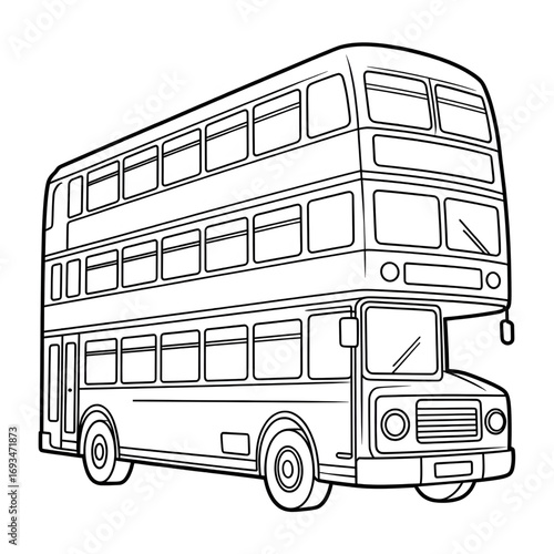 A decker illustration vector style coloring
