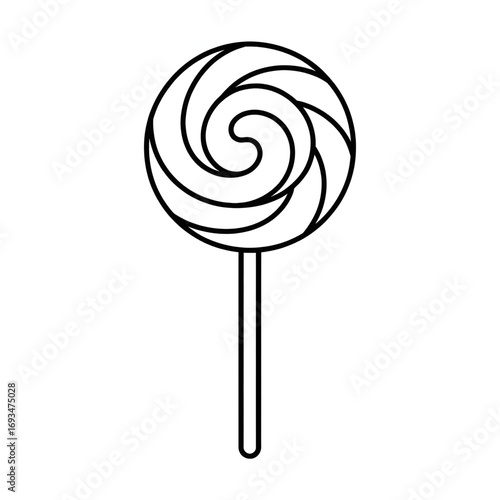 A lollipop illustration vector style coloring page
