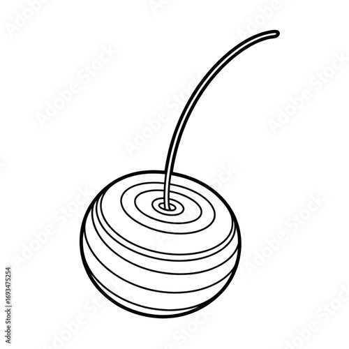 A yo- yo illustration vector style coloring page
