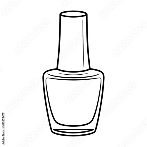 A nail polish illustration vector style coloring page