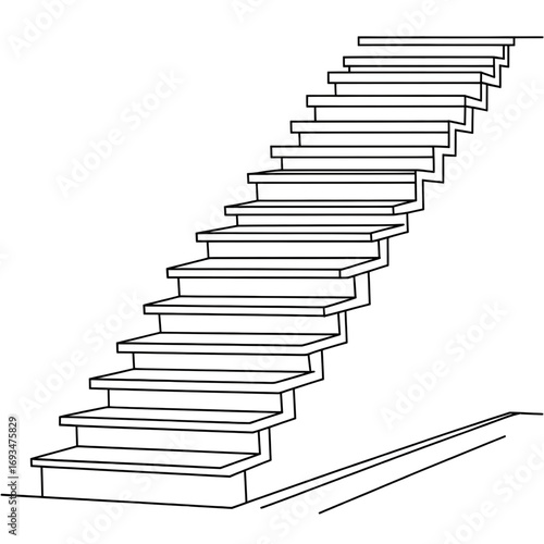Wallpaper Mural A stairs illustration vector style coloring page Torontodigital.ca