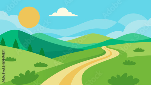 Landscape with river and mountain views