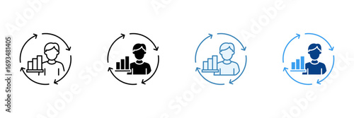 Continuous Improvement  Icon Set Multiple Style Collection